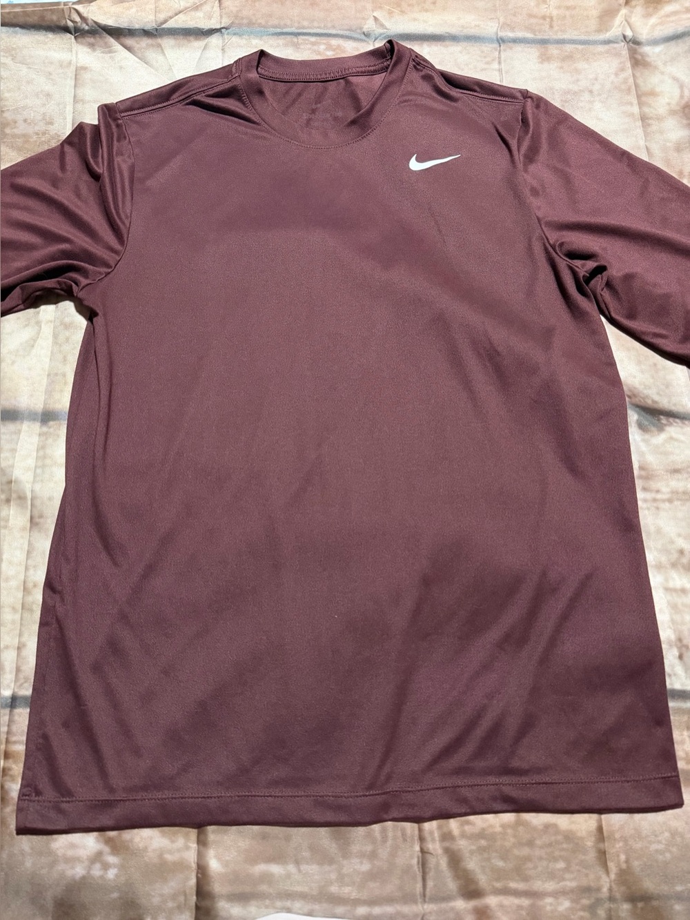 Nike Long Sleeve Performance Shirt in Maroon